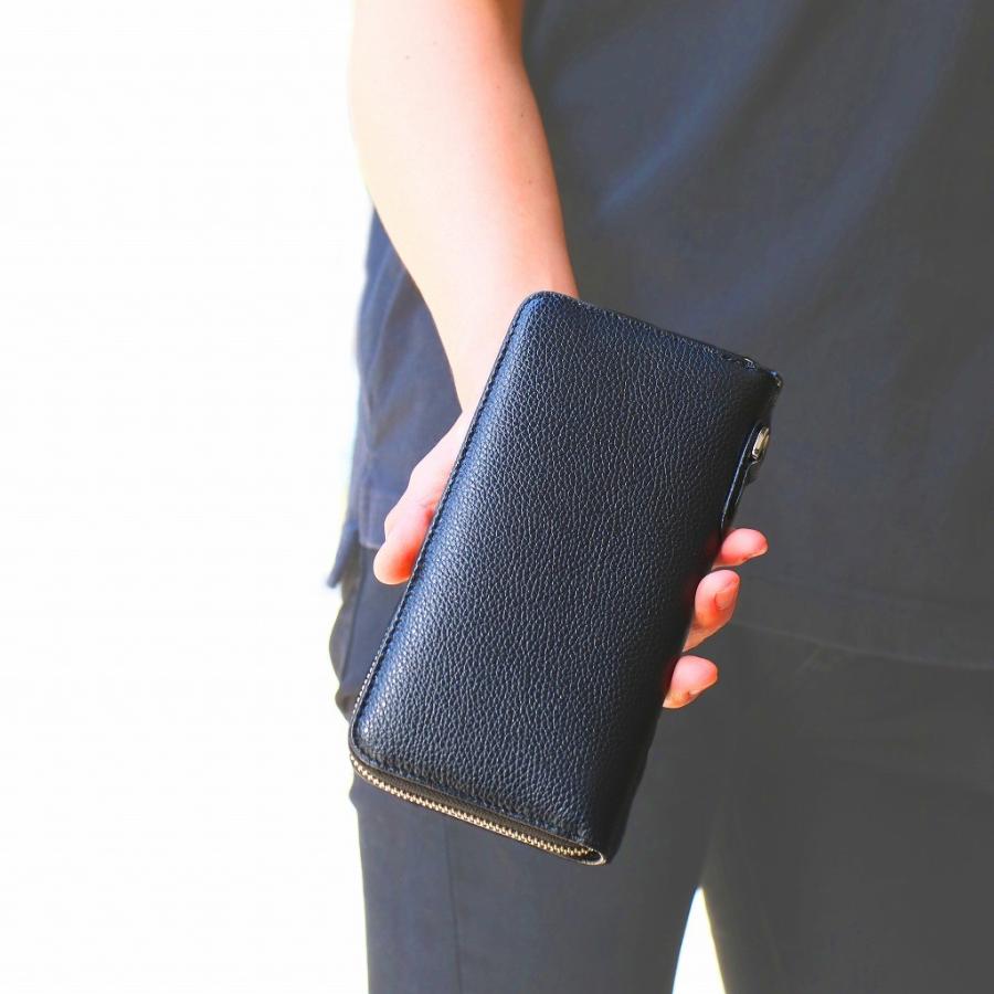 DEEP ZONE 本革 牛革 長財布 革財布 メンズ ロングウォレット レザー