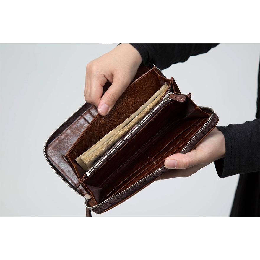 長財布 ロングウォレット メンズ イタリアンレザー カジュアル