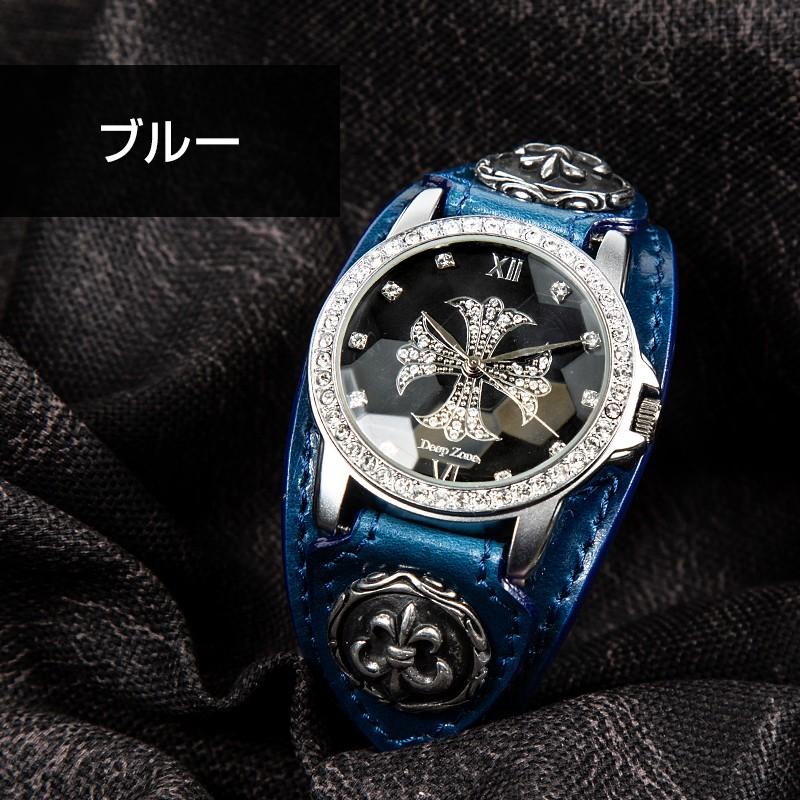 腕時計 ブレスウォッチ メンズ カジュアル ビジネス 百合コンチョ