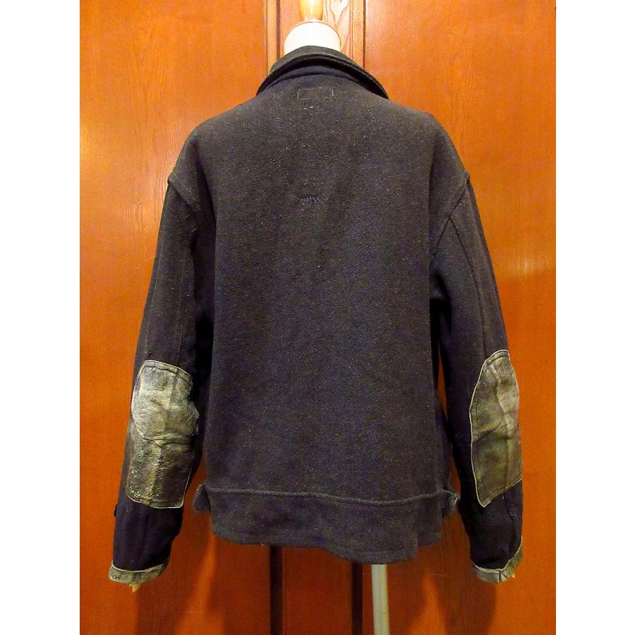 ビンテージ30's○MONTGOMERY WARD ウールスポーツジャケット黒