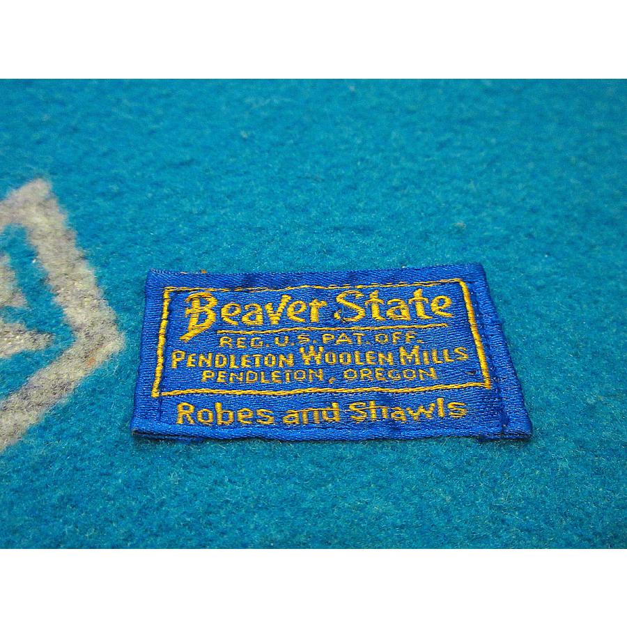 ビンテージ○PENDLETON Beaver Stateネイティブ柄ウールブランケット約