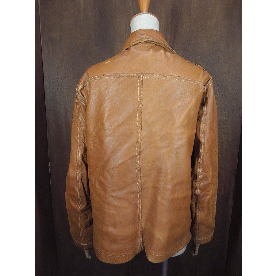 ビンテージ70's○リバーシブルフェイクレザージャケット茶○230520j2-m