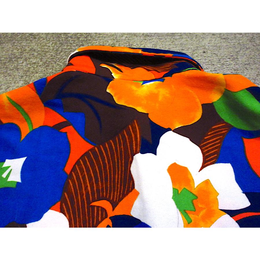 ビンテージ70's○Terryレディース花柄プルオーバー長袖シャツ