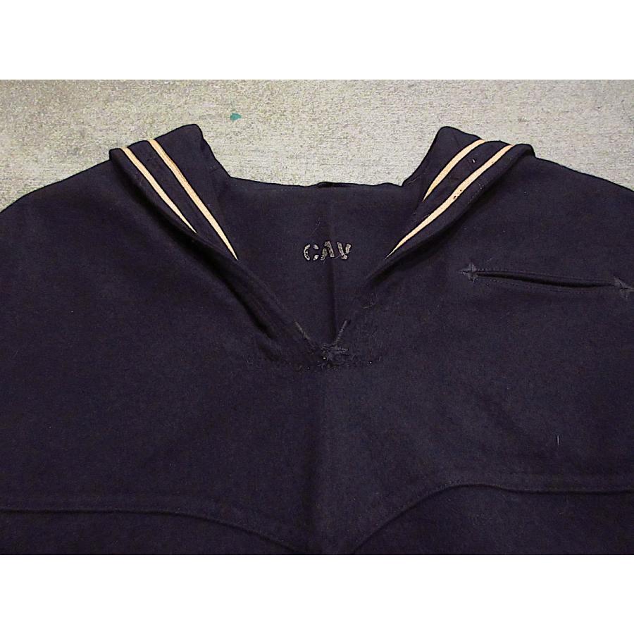 ビンテージ40's○U.S.NAVYウールセーラーシャツ紺○231029m6-m-lssh