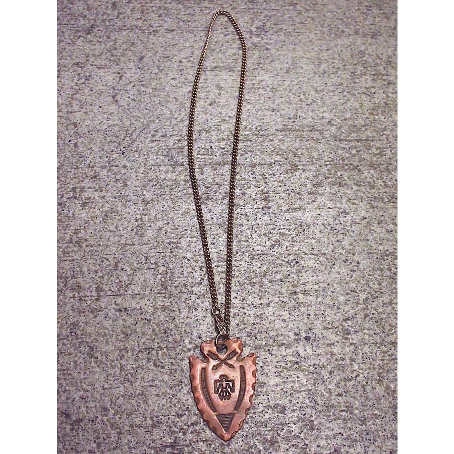 ビンテージ○サンダーバードモチーフカッパーネイティブネックレス