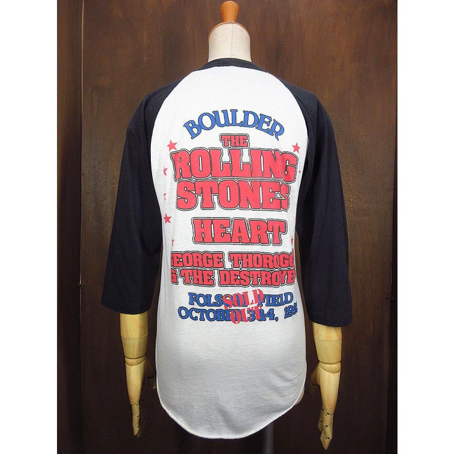 ビンテージ90's○THE ROLLING STONESプリントラグランTシャツ白×黒size