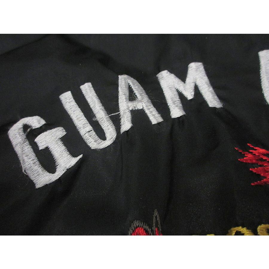 ビンテージ70's○SAMMY'S GUAM U.S.A.刺繍入りスーベニアジャケット黒
