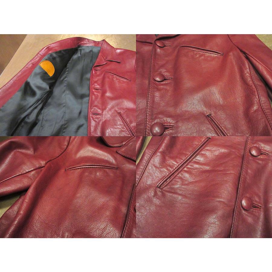 ビンテージ70's○GLASS WATERレザージャケット小豆色○250326z2-m-jk