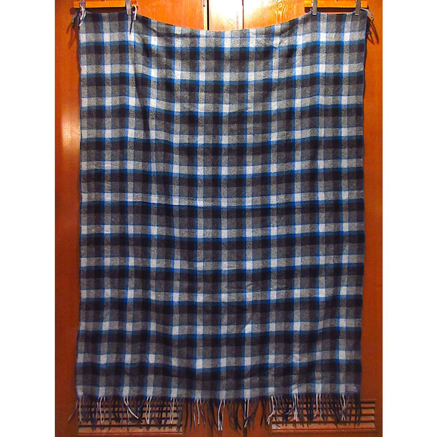 ビンテージ30's○PENDLETONチェックウールブランケット約192cm×約174cm