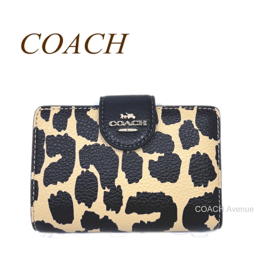 COACH（コーチ） ヒョウ柄 COACH CBT25 ミディアム コーナー ジップ