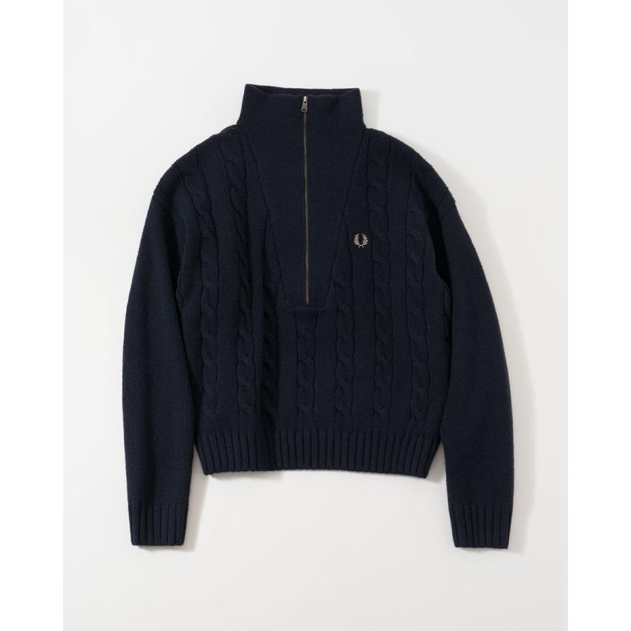 FRED PERRY（フレッドペリー） ハーフジップ ケーブル ニット
