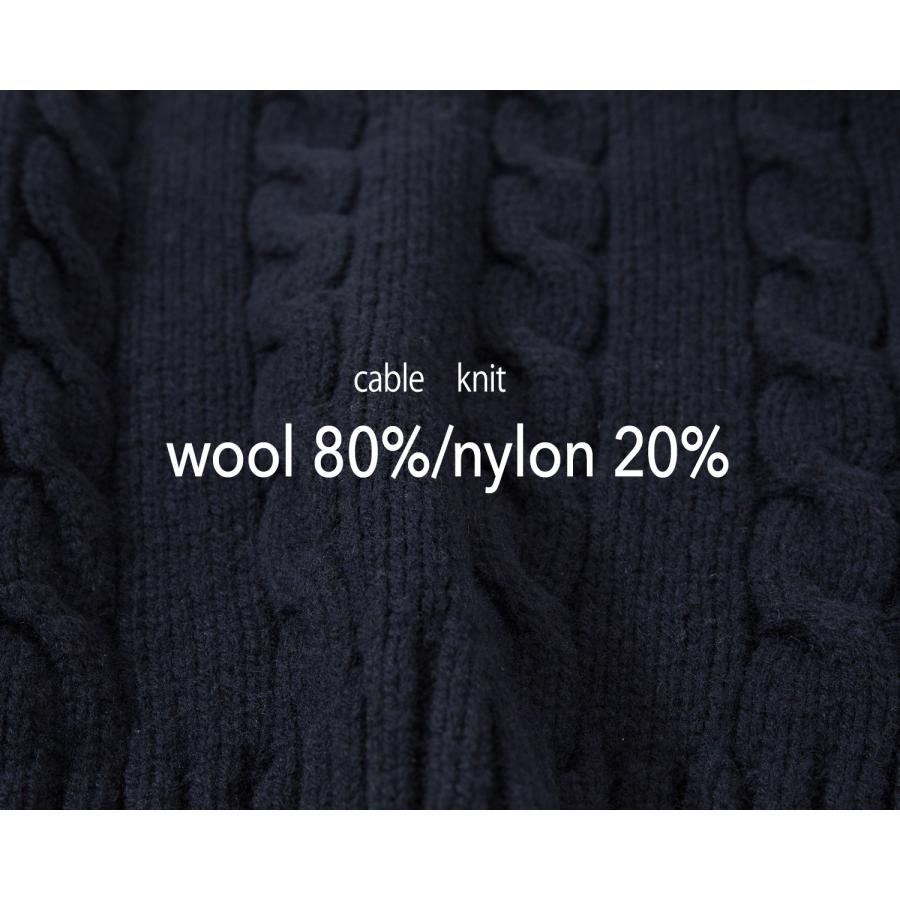 FRED PERRY（フレッドペリー） ハーフジップ ケーブル ニット