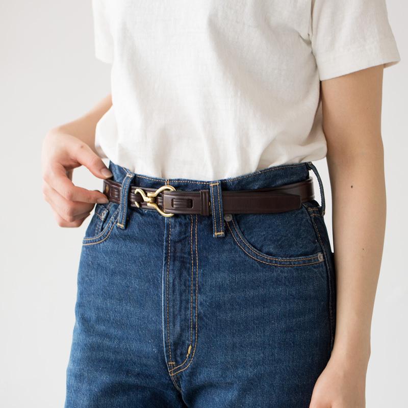 TORY LEATHER（トリーレザー） ミニ フックバックル ベルト 細め 1