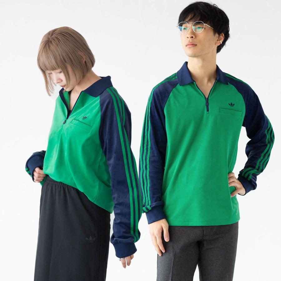 adidas Originals アディダス ジャージ ベロア 70S 長袖 ポロシャツ