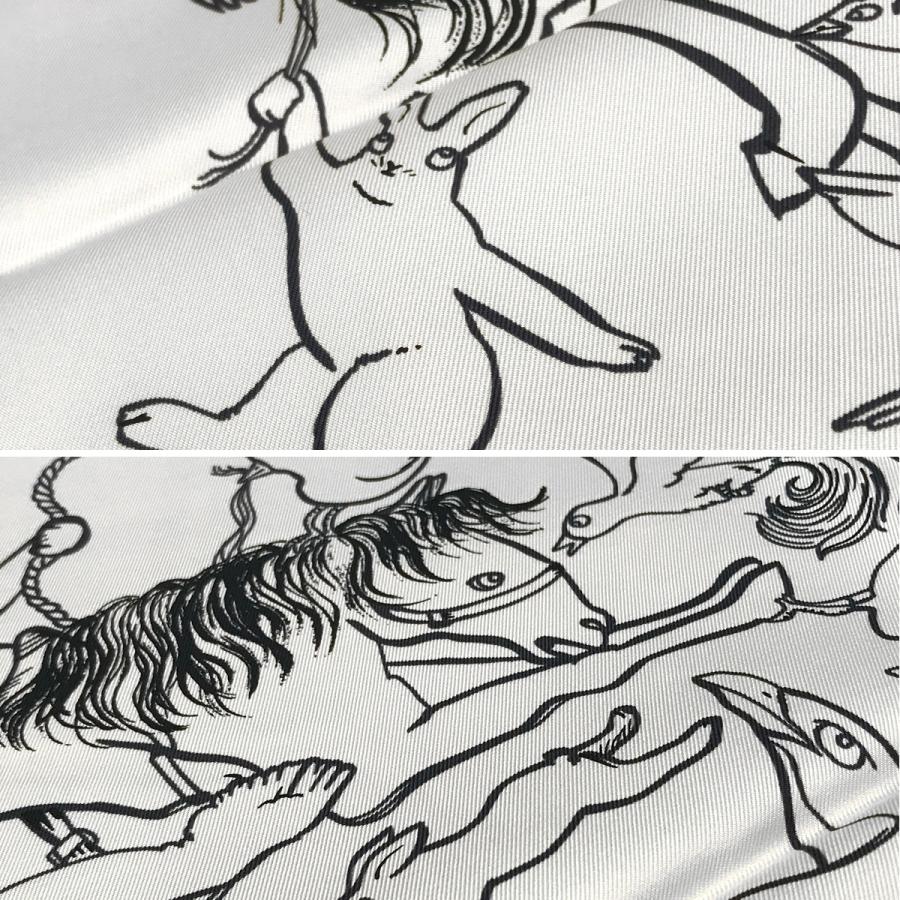 HERMES（エルメス） 【新品未使用】 カレ90 千と一のウサギ ブラン