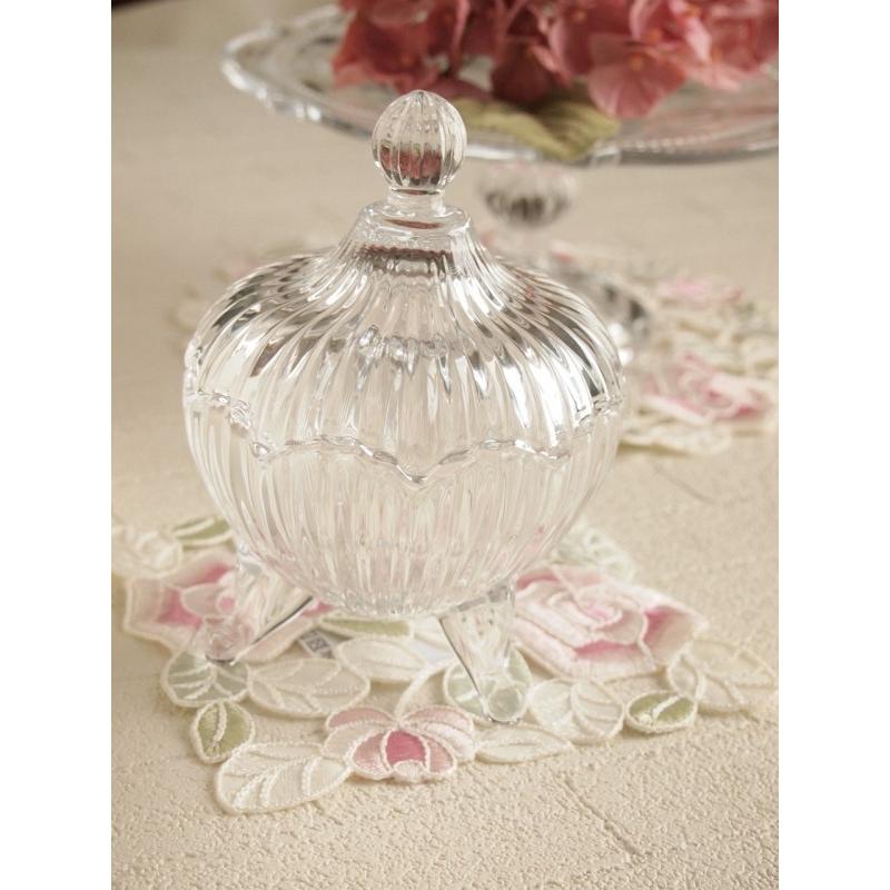 インテリア雑貨 クラシカル ガラスキャニスター キャンディポット