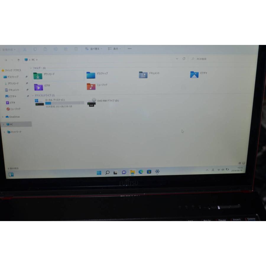 中古訳ありノートパソコン 富士通 SH90/P Windows11+office core i5