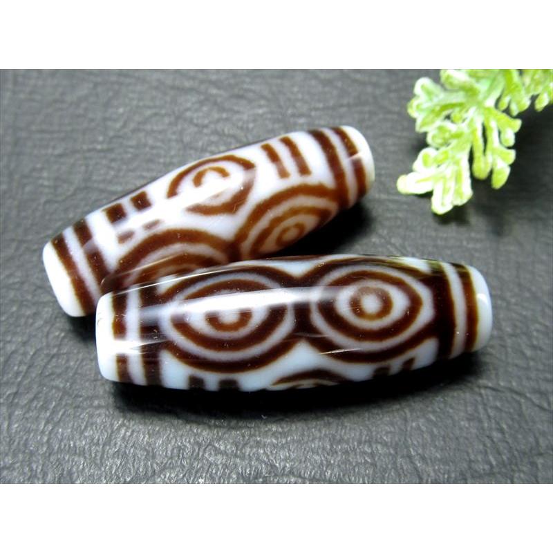 A至純天珠 白 龍眼白天珠 りゅうがん しろ てんじゅ サイズ:約37mm