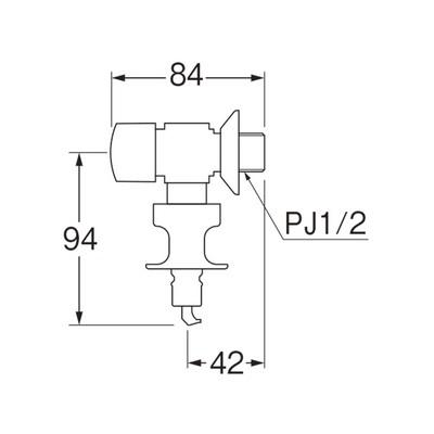 SANEI 水栓金具 三栄水栓 Y1433TV-W-13 洗濯機用送り座水栓