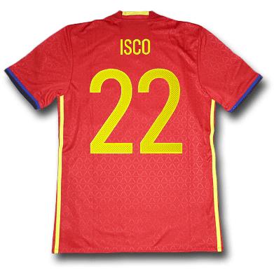 正規品 adidas スペイン代表 ISCO 18/19 ホーム ユニフォーム adidas（アディダス） <アディダス>2016/18スペイン代表 ホーム 半袖