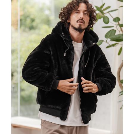 CAMBIO（カンビオ） 【】ファー×ナイロンリバーシブルブルゾン