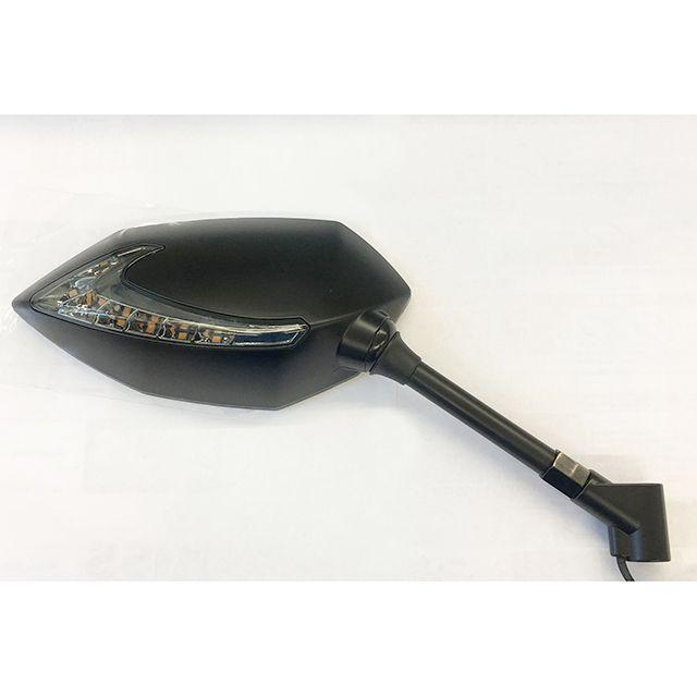 KIJIMA キジマ 汎用 TECH07 シャフトタイプミラー＆LEDウインカー 左右