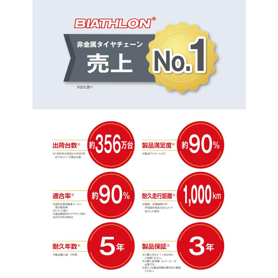 バイアスロン バイアスロン（公式）QE12 正規品 タイヤチェーン 非金属