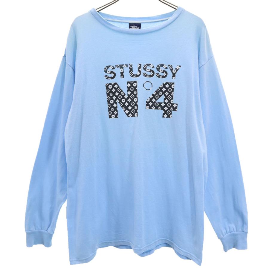 STUSSY（ステューシー） 90s USA製 オールド 長袖 Tシャツ L 水色 ロン
