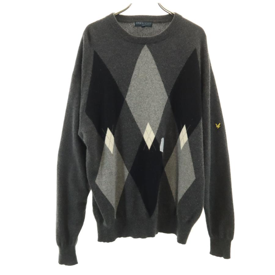 LYLE&SCOTT（ライルアンドスコット） カシミヤ100％ アーガイル柄 長袖