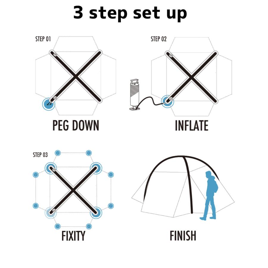 ANDAIR ANDAIR Xframe series DAND-01 ｜エアフレームテント 簡単設営