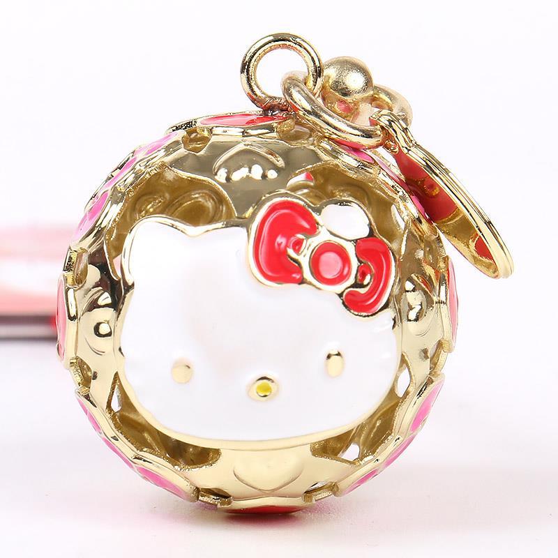 ハローキティ 鈴根付 リボン レッド 和風 ストラップ 縁起 グッズ