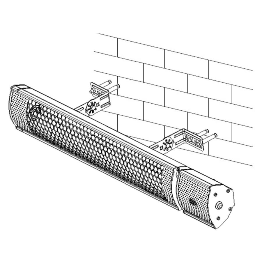 屋外使用可能 防水 100V遠赤外線カーボンヒーター933W（壁・天井取付