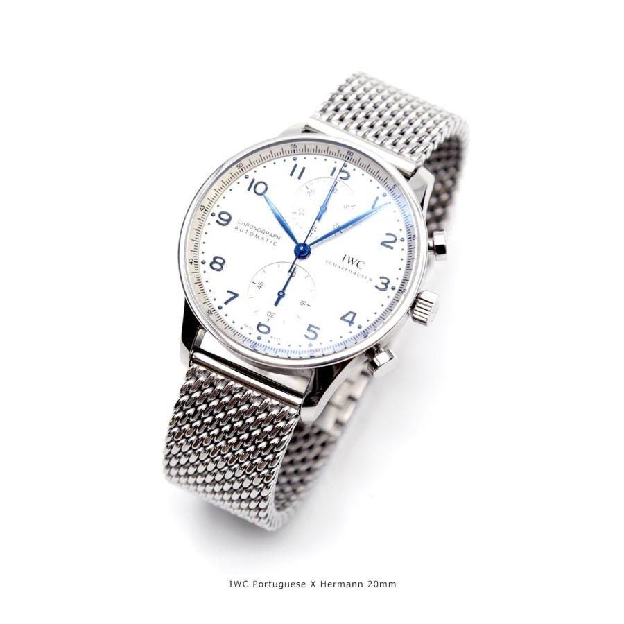 時計ベルト バンド HERMANN STAIB（ドイツ製）プッシュ式バックル