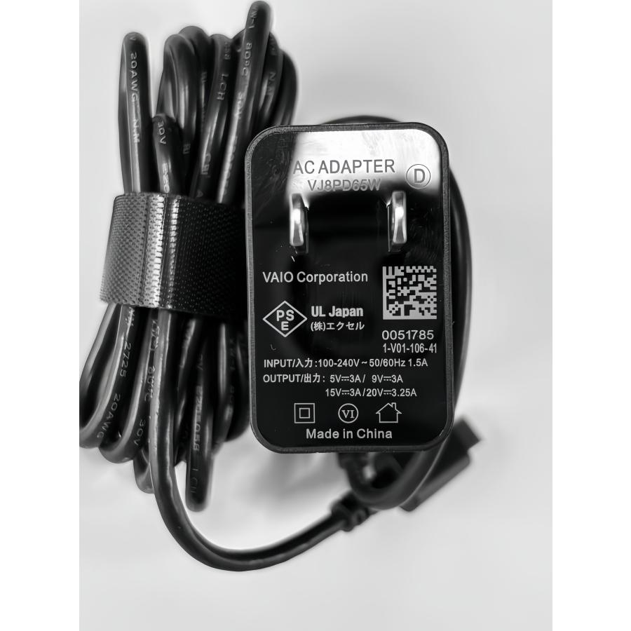 純正 VAIO ACアダプター 充電器 VJ8PD65W 65W Type-C Pro PK 、Pro PA