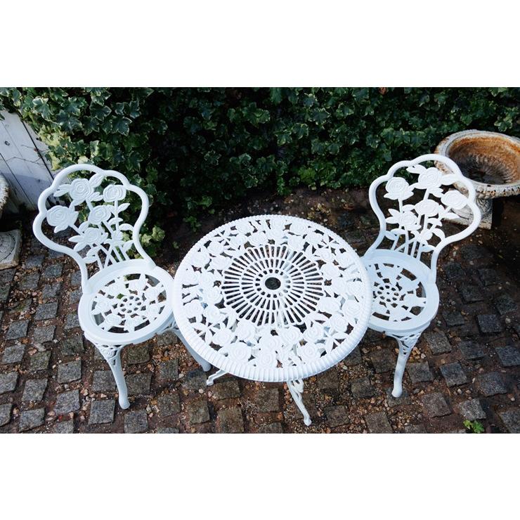 メーカー直送) ローズアルミガーデンセット ホワイト TAN-3003-WH