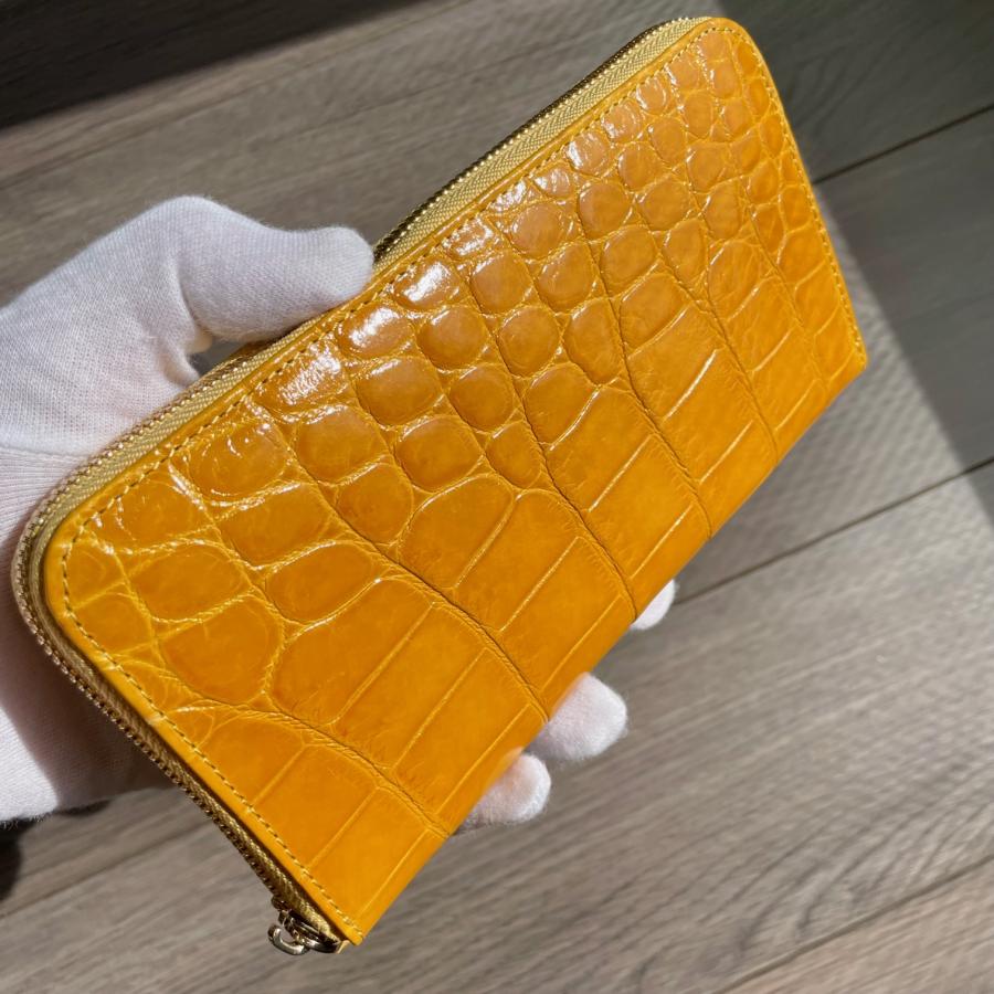 クロコダイル長財布 レディース財布 クロコダイル 財布 シャイニング