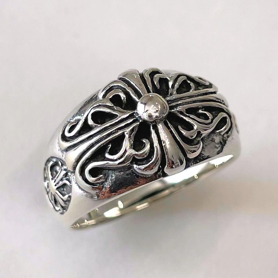シルバー925 リング メンズ[21号] フローラルクロスリング レディース