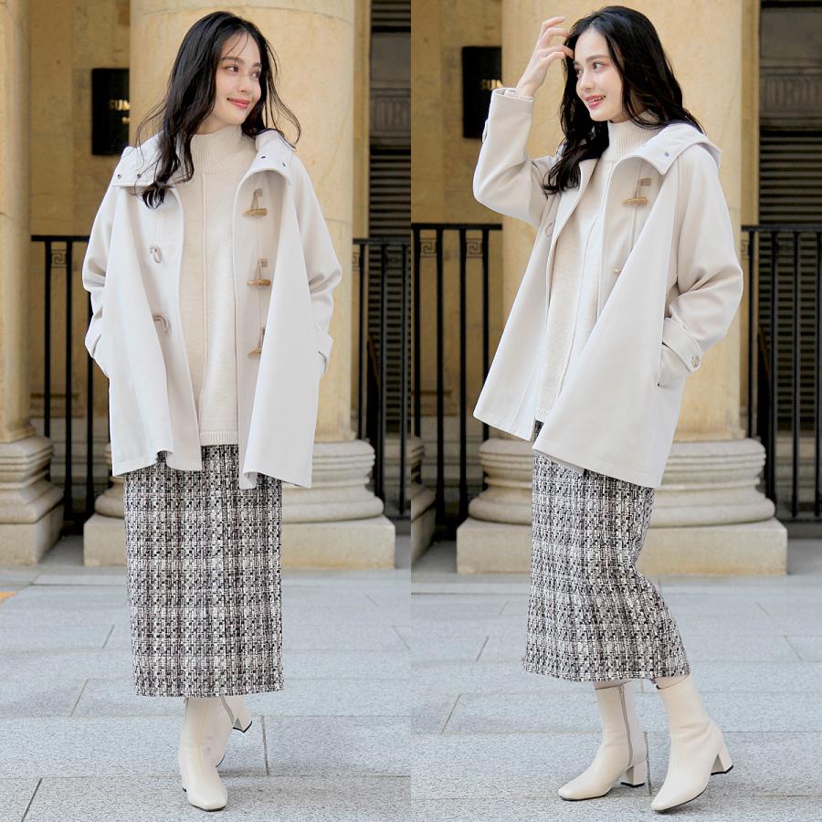 フード付きミドル丈ダッフルコート : TEANY - 通販 - Yahoo!ショッピング