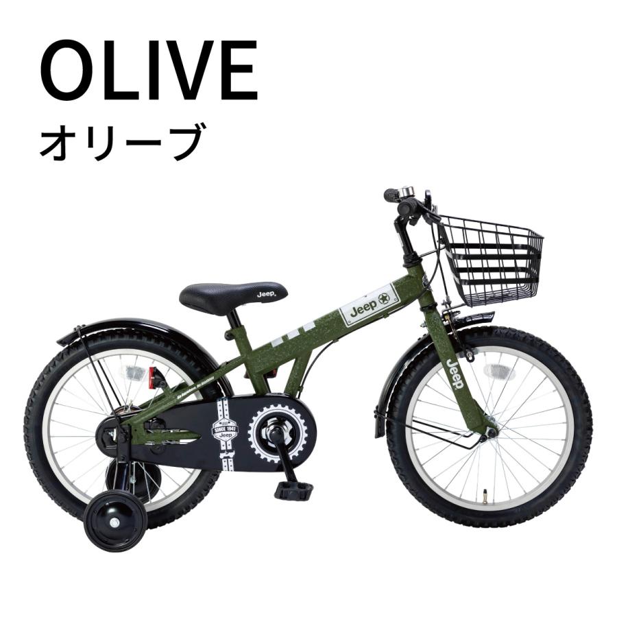 型落ち特価品】JEEP ジープ キッズサイクル 18インチ JE-18G オリーブ