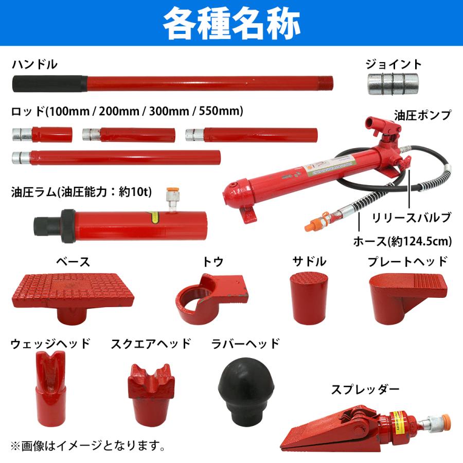 10t 10トン ロングラムジャッキ ポートパワー 油圧 ジャッキ 車