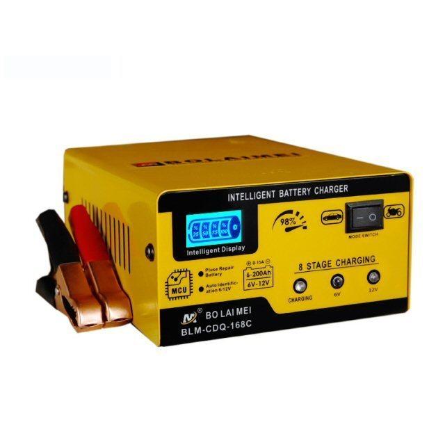 DC 6v 12v カー バッテリー 充電器 電流 1A〜15A LEDディスプレイ AC