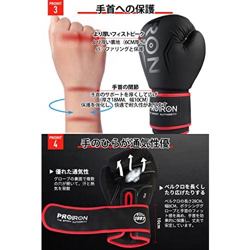 PROIRON ボクシンググローブ 10oz ボクシング用グローブ パンチング