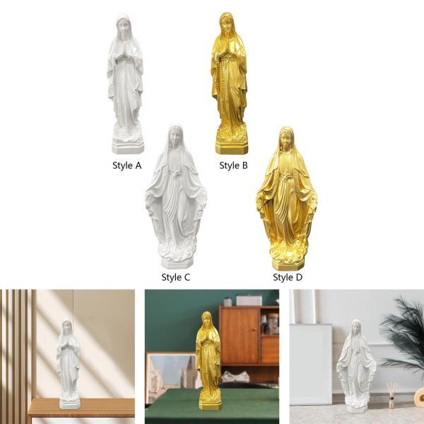聖母マリアの置物彫刻コレクションアートワーク装飾祈りのマリア像棚
