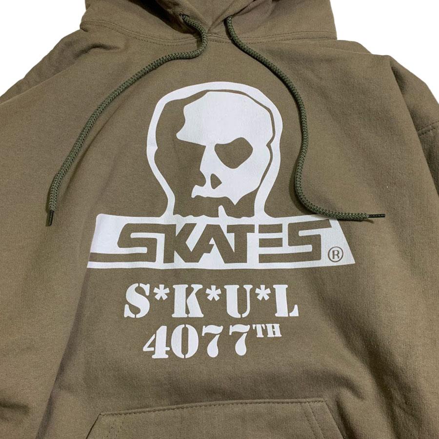 SKULL SKATES（スカルスケーツ） ロゴ パーカー カーキ フーディー