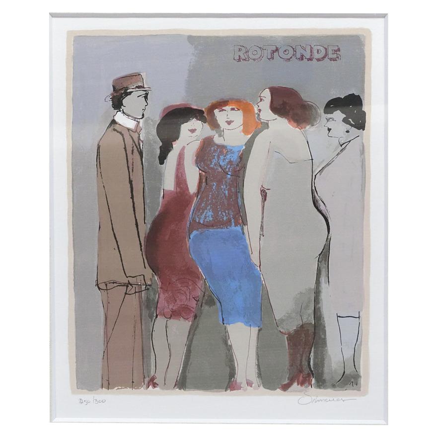 デビット・シュノイヤー David Schneuer 「出迎え」リトグラフ版画 250