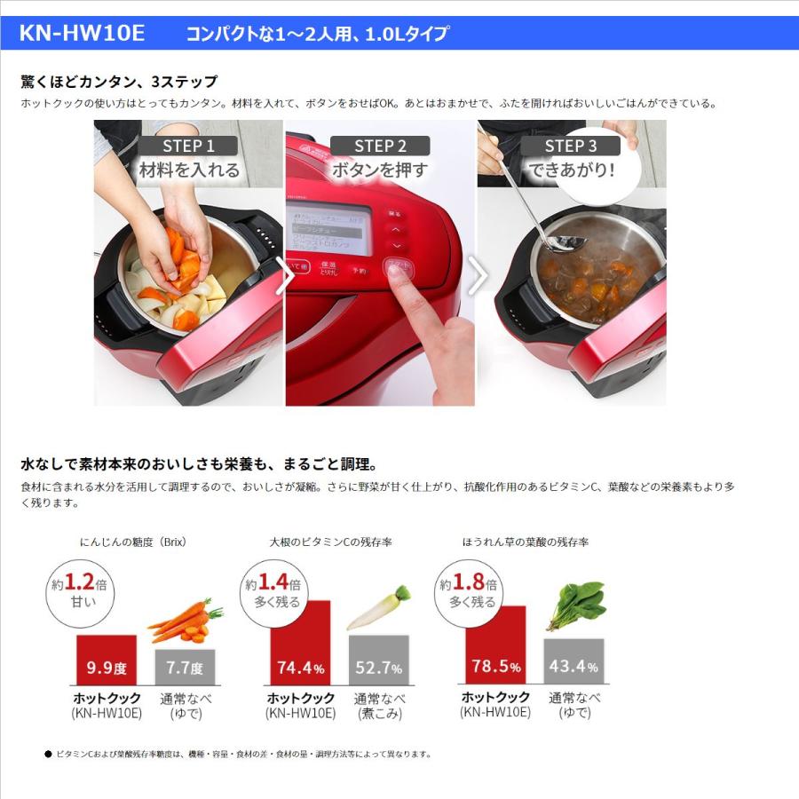 SHARP（シャープ） ヘルシオ ホットクック KN-HW10E-B 水なし自動調理