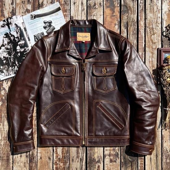 革ジャン レザージャケット 本革 馬革 ホースハイド メンズ/レザー