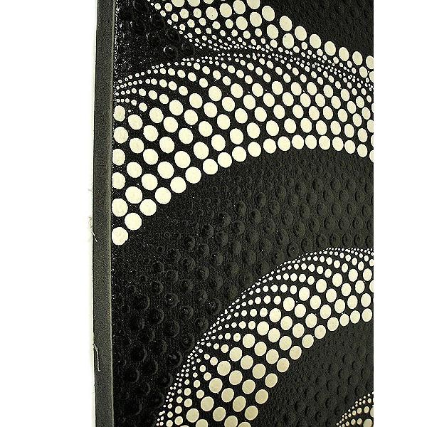 バリアート ドットペイントアート 縦 黒・白 渦巻き ［120cmx30cm