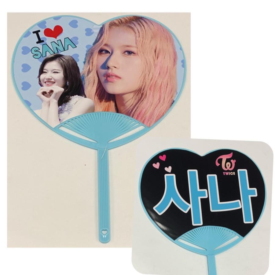 SANA サナ TWICE トゥワイス ハート うちわ 写真入り 韓流 応援 グッズ