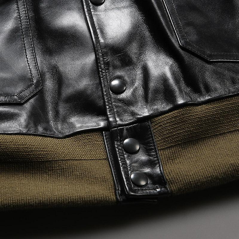 レザージャケット 本革 メンズ 馬革バイクジャケット フライト